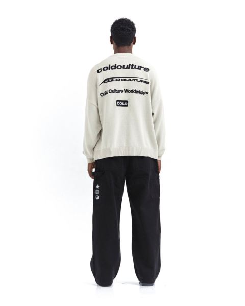 Cold Culture Logotype Knitwear Grey | 70916-RTHY