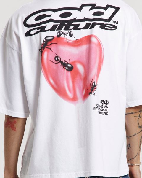 Cold Culture Lollipop T Shirt White | 16075-JBTF