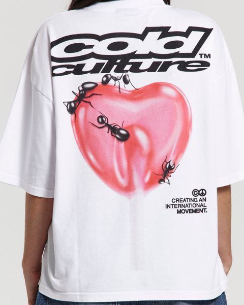 Cold Culture Lollipop T Shirt White | 16075-JBTF