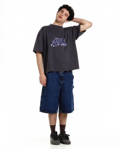 Cold Culture Lucky Touch T Shirt Black | 70236-TEFV