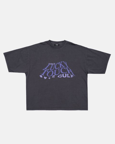 Cold Culture Lucky Touch T Shirt Black | 70236-TEFV