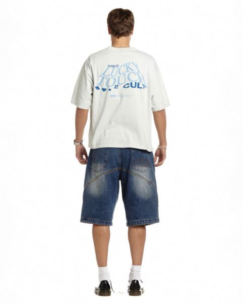 Cold Culture Lucky Touch T Shirt Grey | 27539-ZGDH
