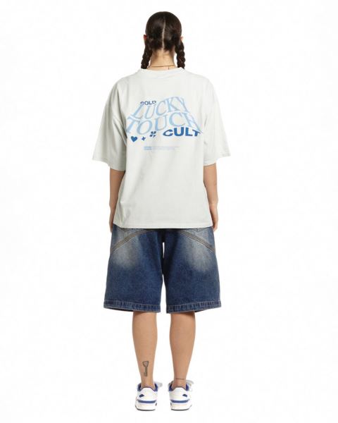 Cold Culture Lucky Touch T Shirt Grey | 27539-ZGDH