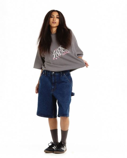 Cold Culture Lucky Touch T Shirt Grey | 91704-SDQV