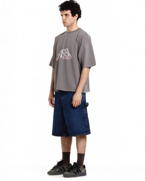 Cold Culture Lucky Touch T Shirt Grey | 91704-SDQV