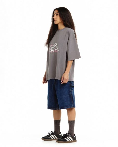 Cold Culture Lucky Touch T Shirt Grey | 91704-SDQV