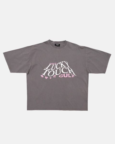 Cold Culture Lucky Touch T Shirt Grey | 91704-SDQV