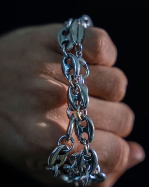 Cold Culture Marine Chain Jewelry Silver Blue | 50371-FIUQ