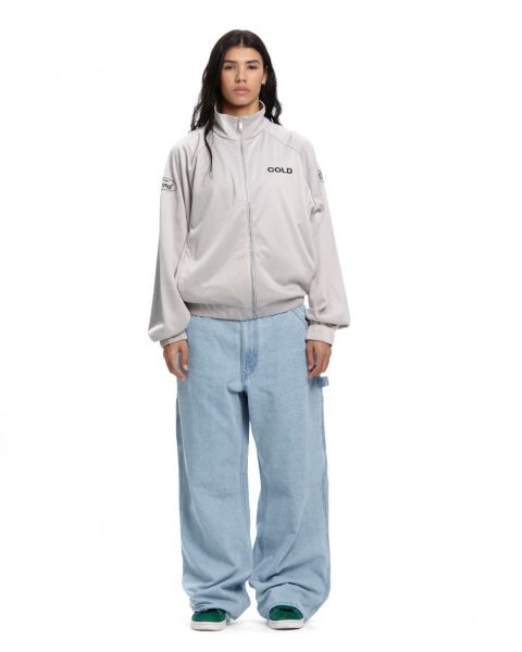 Cold Culture Metallic Ford Zip Silver Jacket Metal Silver | 87265-ZJQI