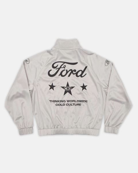 Cold Culture Metallic Ford Zip Silver Jacket Metal Silver | 87265-ZJQI