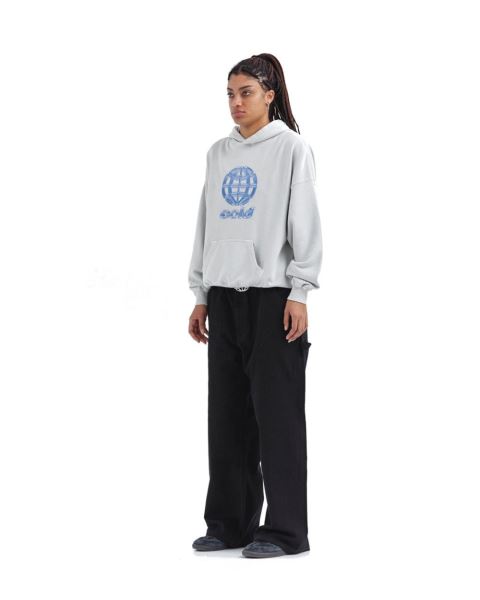 Cold Culture Metallic World Hoodie Metal Light Grey | 76281-WODT
