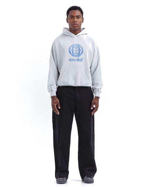 Cold Culture Metallic World Hoodie Metal Light Grey | 76281-WODT