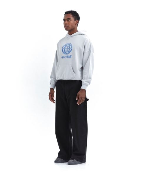 Cold Culture Metallic World Hoodie Metal Light Grey | 76281-WODT