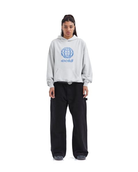 Cold Culture Metallic World Hoodie Metal Light Grey | 76281-WODT