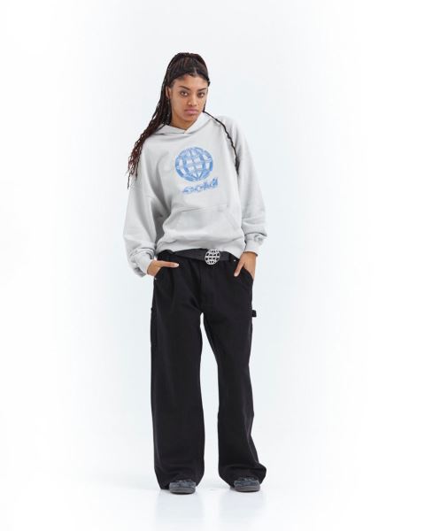 Cold Culture Metallic World Hoodie Metal Light Grey | 76281-WODT