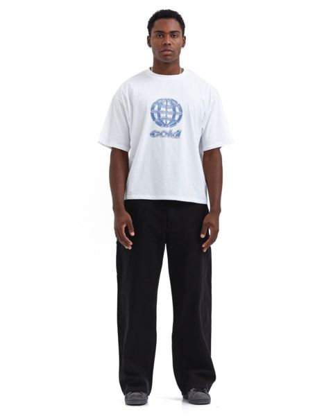 Cold Culture Metallic World T Shirt Metal | 23740-TMCQ
