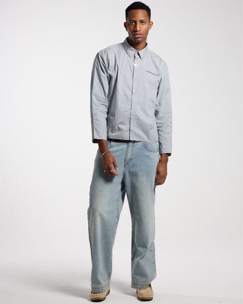Cold Culture Montmelo Shirt Grey | 78302-SQLT
