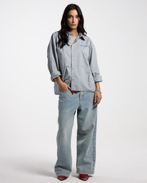 Cold Culture Montmelo Shirt Grey | 78302-SQLT