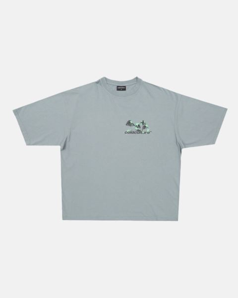 Cold Culture Mushrooms T Shirt Grey | 97032-SIEP