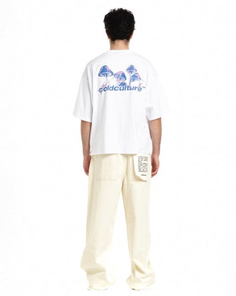 Cold Culture Mushrooms T Shirt White | 85176-BZNH