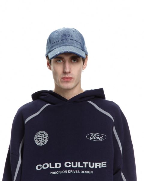 Cold Culture Mustang Logo Caps Blue | 21953-VFHO