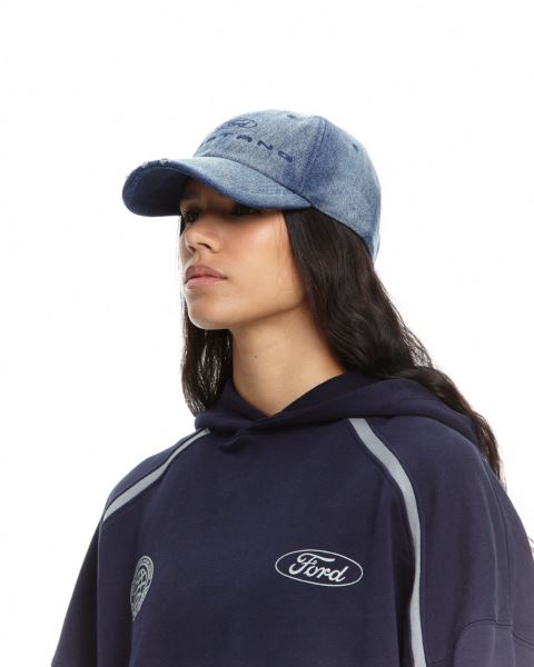 Cold Culture Mustang Logo Caps Blue | 21953-VFHO