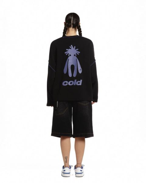 Cold Culture New In Town Crewneck Sweatshirts Black | 76582-UVJI