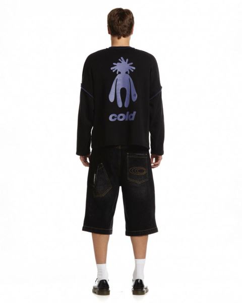 Cold Culture New In Town Crewneck Sweatshirts Black | 76582-UVJI