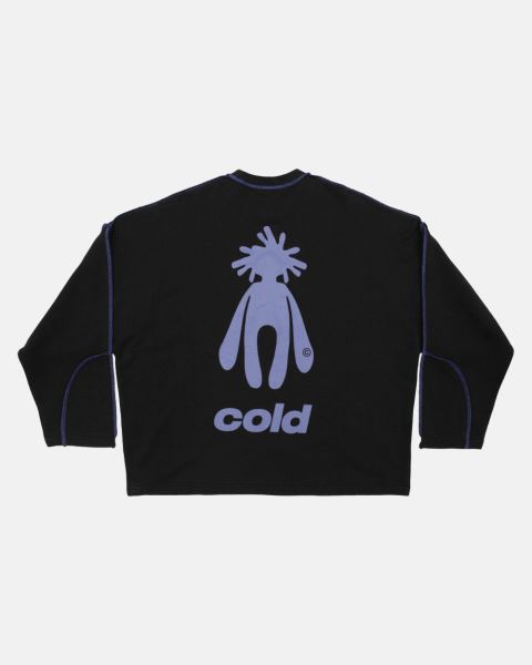Cold Culture New In Town Crewneck Sweatshirts Black | 76582-UVJI