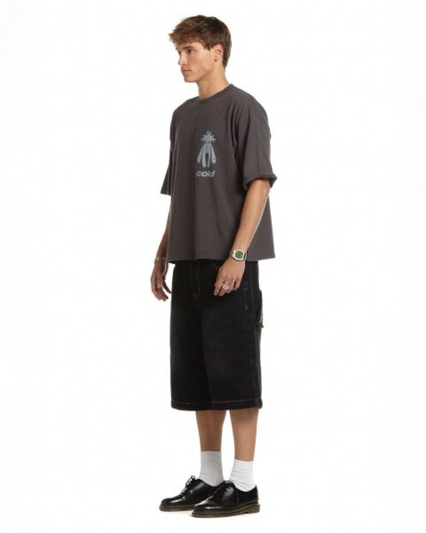 Cold Culture New In Town T Shirt Blue | 87613-AVGH