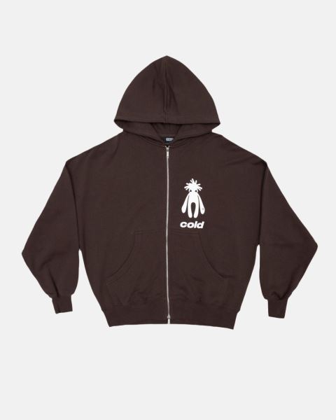 Cold Culture New In Town Zip Hoodie Brown | 07152-IFGQ