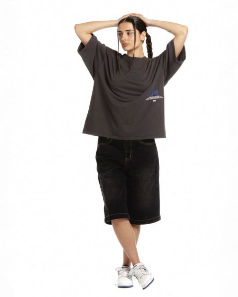 Cold Culture No Sleep Seoul T Shirt Blue | 93265-UGHD