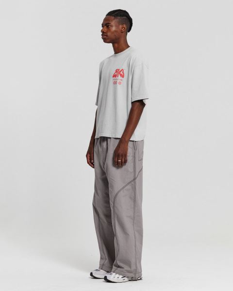 Cold Culture Number Perspective T Shirt Light Grey | 56438-OTFI
