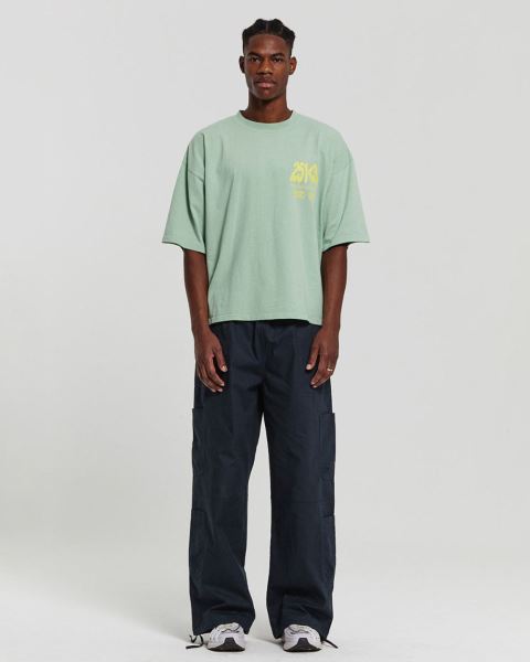 Cold Culture Number Perspective T Shirt Green | 16294-FBSQ