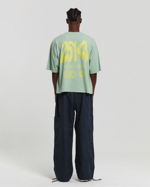 Cold Culture Number Perspective T Shirt Green | 16294-FBSQ