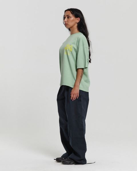 Cold Culture Number Perspective T Shirt Green | 16294-FBSQ