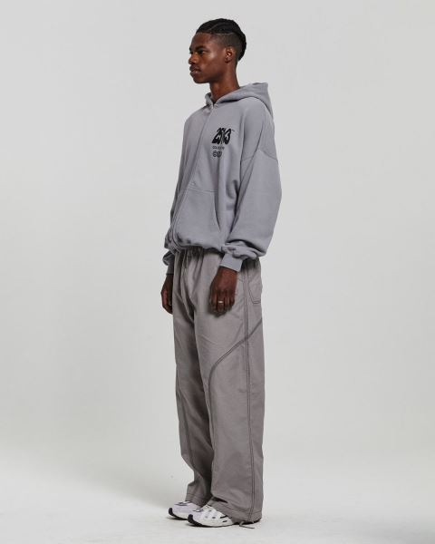 Cold Culture Number Perspective Zip Hoodie Grey | 27846-QLIY
