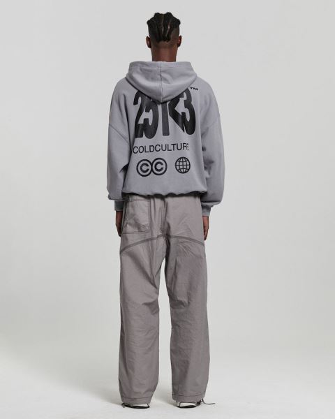 Cold Culture Number Perspective Zip Hoodie Grey | 27846-QLIY