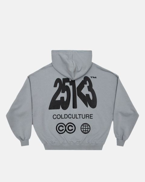 Cold Culture Number Perspective Zip Hoodie Grey | 27846-QLIY