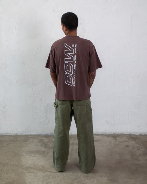 Cold Culture Outdoors T Shirt Orange | 67201-JCDT