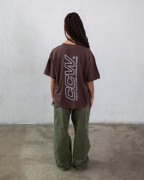 Cold Culture Outdoors T Shirt Orange | 67201-JCDT