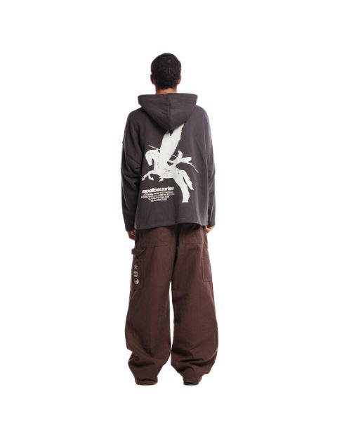 Cold Culture Pegaso Hoodie Dark Grey | 96587-FVBD