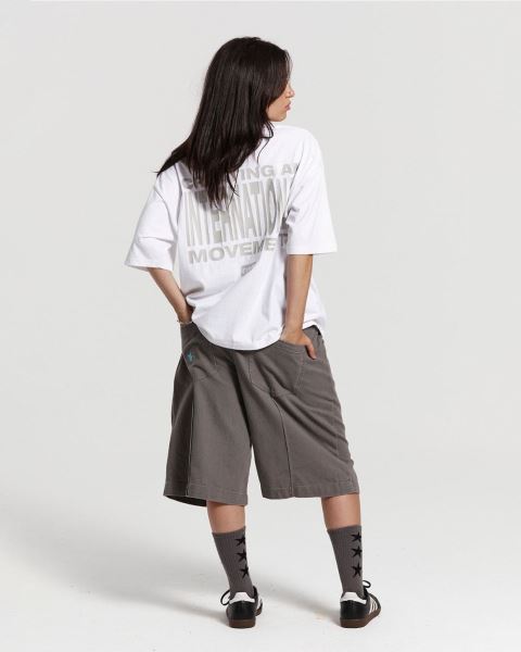 Cold Culture Pintuck V2 Shorts Grey | 67953-OBWL