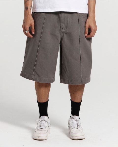 Cold Culture Pintuck V2 Shorts Grey | 67953-OBWL