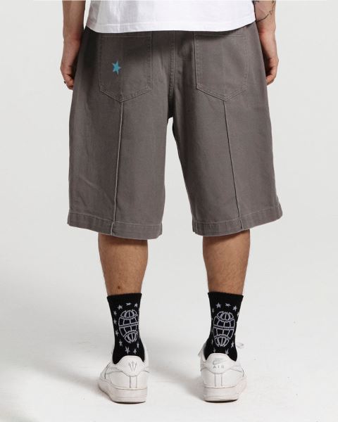 Cold Culture Pintuck V2 Shorts Grey | 67953-OBWL