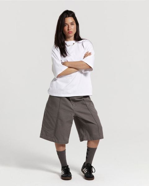 Cold Culture Pintuck V2 Shorts Grey | 67953-OBWL
