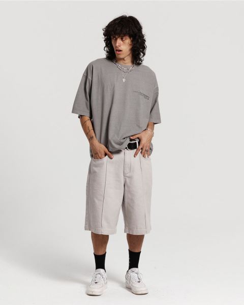 Cold Culture Pintuck V2 Shorts Grey | 74213-XTBN