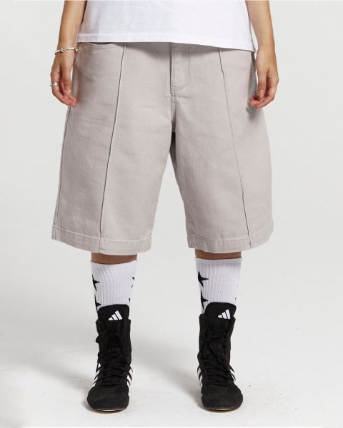 Cold Culture Pintuck V2 Shorts Grey | 74213-XTBN