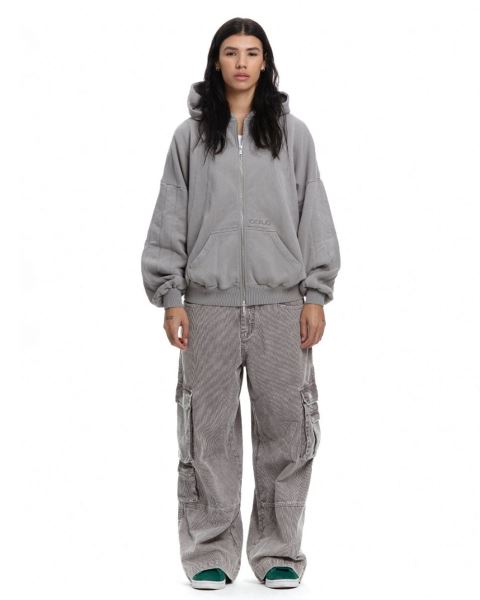 Cold Culture Pitlane Zip Hoodie Grey | 89360-XQWP