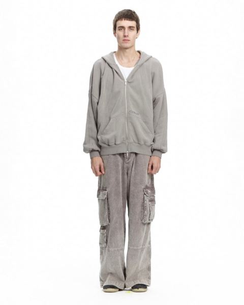 Cold Culture Pitlane Zip Hoodie Grey | 89360-XQWP